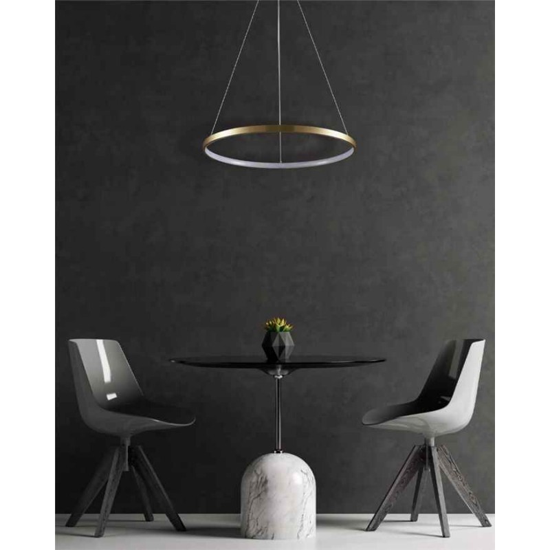 Підвісний світильник, люстра Goldlux 329165 Lea 1 Led 1x20W 4000K 2600Lm IP20 Золото