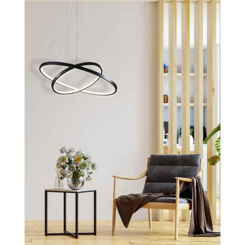 Підвісний світильник, люстра Goldlux 329172 Lea 2 Led 2x35W 4000K 4600Lm IP20 Чорний