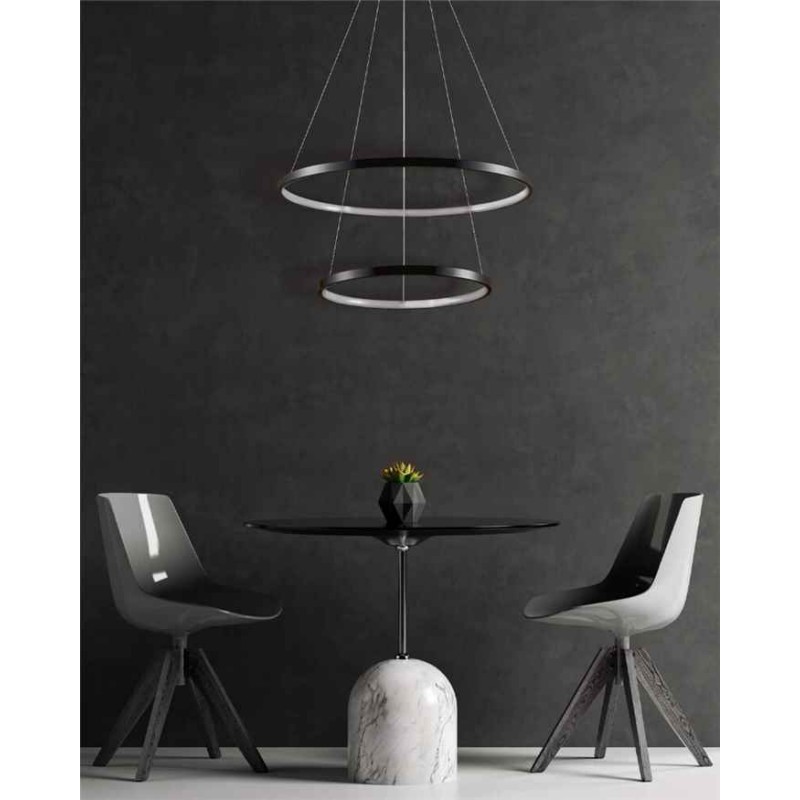 Підвісний світильник, люстра Goldlux 329172 Lea 2 Led 2x35W 4000K 4600Lm IP20 Чорний