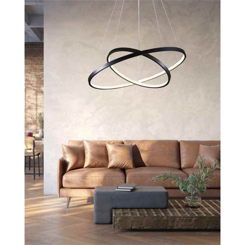 Підвісний світильник, люстра Goldlux 329172 Lea 2 Led 2x35W 4000K 4600Lm IP20 Чорний