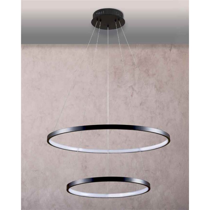 Підвісний світильник, люстра Goldlux 329172 Lea 2 Led 2x35W 4000K 4600Lm IP20 Чорний