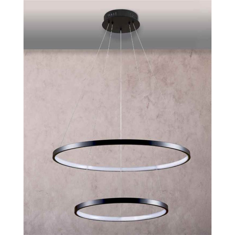Підвісний світильник, люстра Goldlux 329172 Lea 2 Led 2x35W 4000K 4600Lm IP20 Чорний