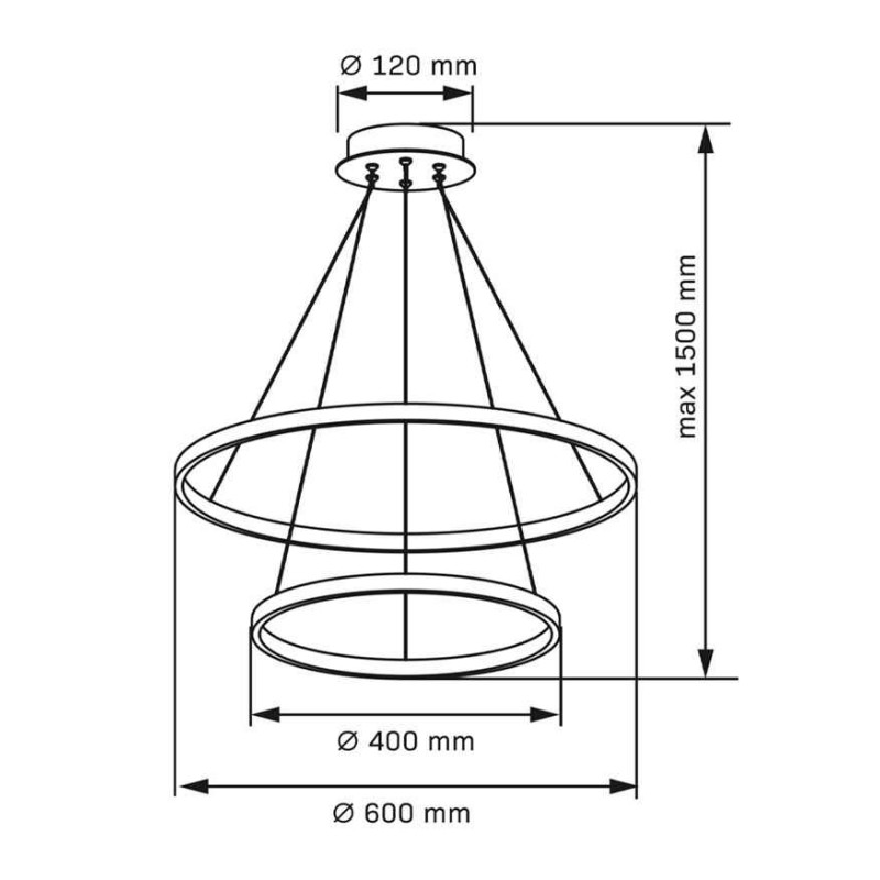 Підвісний світильник, люстра Goldlux 329189 Lea 2 Led 2x35W 4000K 4600Lm IP20 Золото