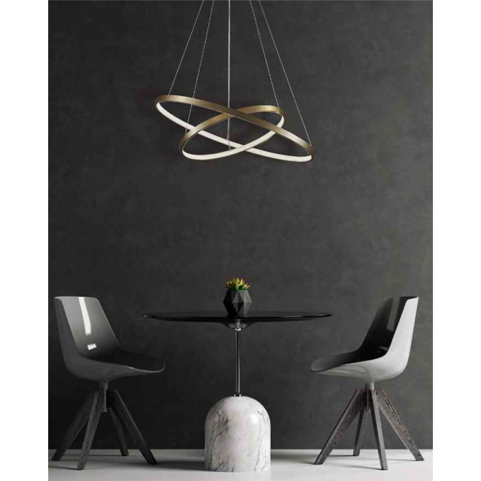 Підвісний світильник, люстра Goldlux 329189 Lea 2 Led 2x35W 4000K 4600Lm IP20 Золото