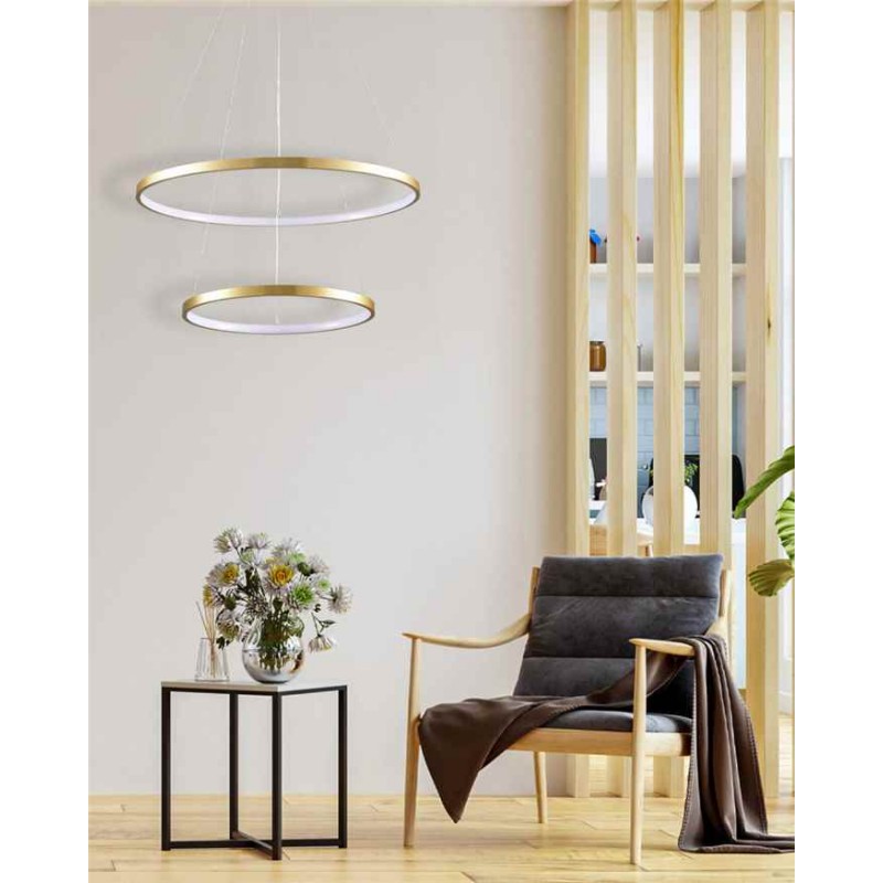 Підвісний світильник, люстра Goldlux 329189 Lea 2 Led 2x35W 4000K 4600Lm IP20 Золото