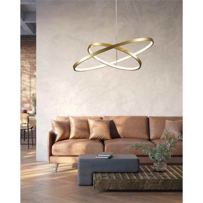Підвісний світильник, люстра Goldlux 329189 Lea 2 Led 2x35W 4000K 4600Lm IP20 Золото