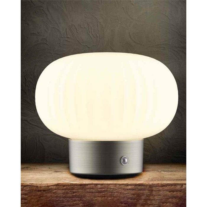 Настольная лампа с аккумулятором Goldlux 329844 Latte LED 1x1.8W 2700K 150Lm IP20 серебристая