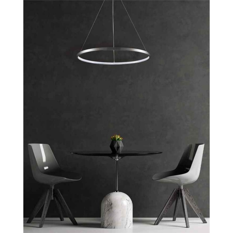 Підвісний світильник, люстра Goldlux 330000 Lea 1 Led 1x20W 4000K 2600Lm IP20 Срібло