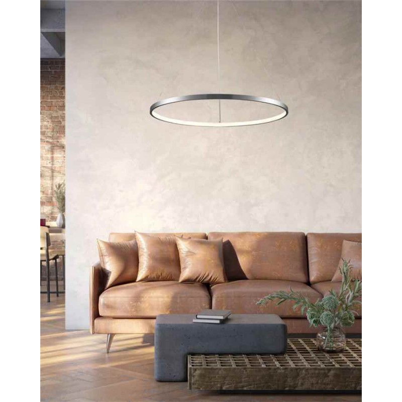 Підвісний світильник, люстра Goldlux 330000 Lea 1 Led 1x20W 4000K 2600Lm IP20 Срібло