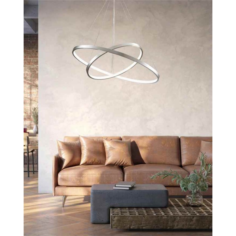 Підвісний світильник, люстра Goldlux 330017 Lea 2 Led 2x35W 4000K 4600Lm IP20 Срібло