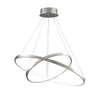 Подвесной светильник, люстра Goldlux 330017 Lea 2 Led 2x35W 4000K 4600Lm IP20 Серебро