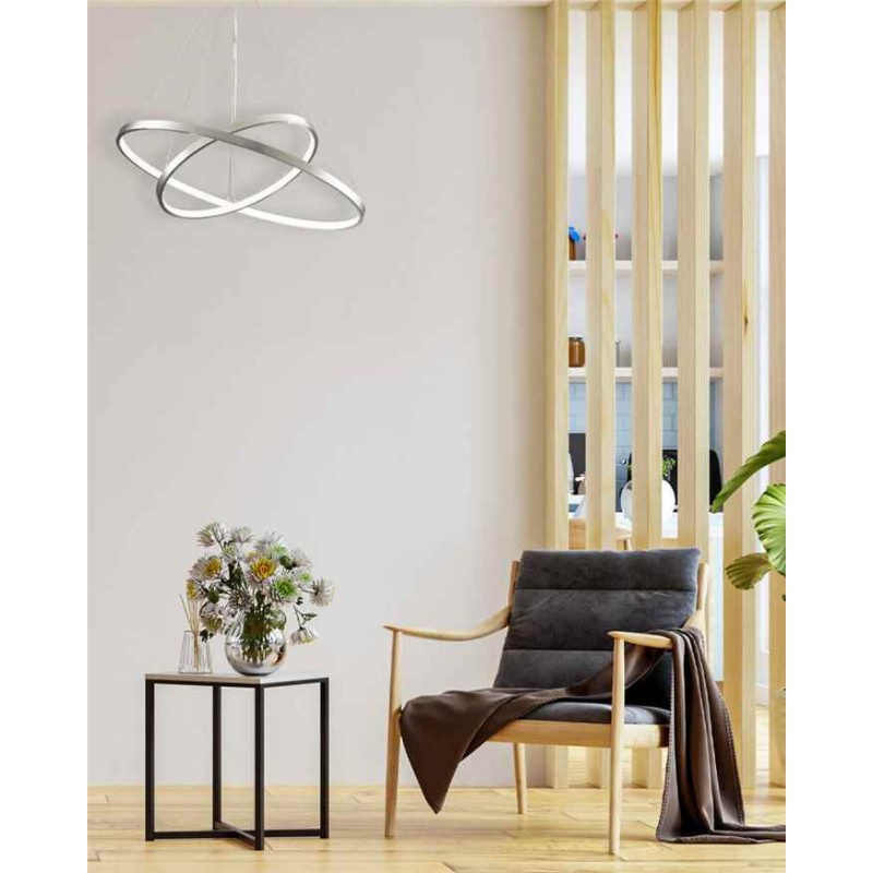 Підвісний світильник, люстра Goldlux 330017 Lea 2 Led 2x35W 4000K 4600Lm IP20 Срібло