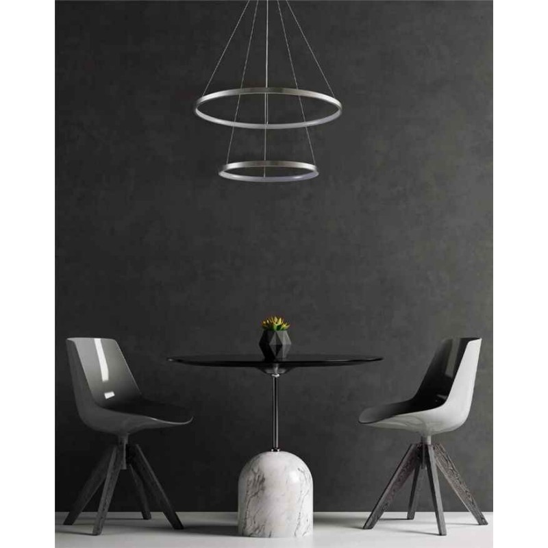 Підвісний світильник, люстра Goldlux 330017 Lea 2 Led 2x35W 4000K 4600Lm IP20 Срібло
