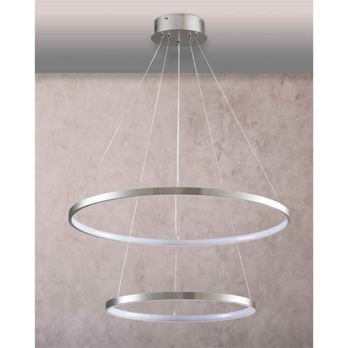 Підвісний світильник, люстра Goldlux 330017 Lea 2 Led 2x35W 4000K 4600Lm IP20 Срібло