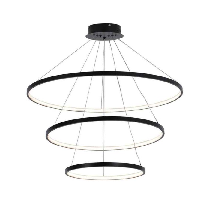 Підвісний світильник, люстра Goldlux 330024 Lea 3 Led 3x60W 4000K 8000Lm IP20 Чорний