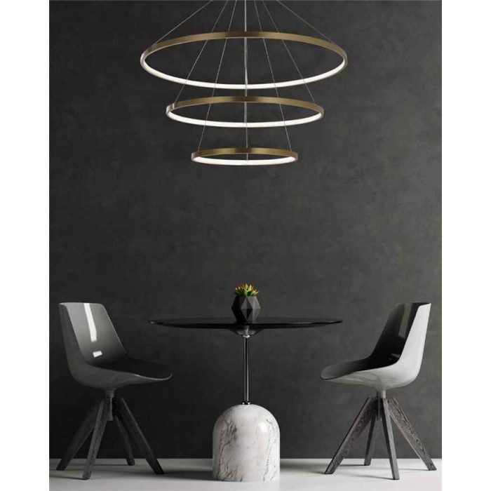 Підвісний світильник, люстра Goldlux 330031 Lea 3 Led 3x60W 4000K 8000Lm IP20 Золото