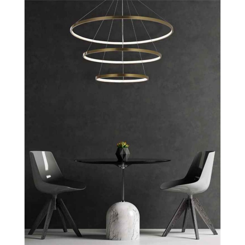 Підвісний світильник, люстра Goldlux 330031 Lea 3 Led 3x60W 4000K 8000Lm IP20 Золото