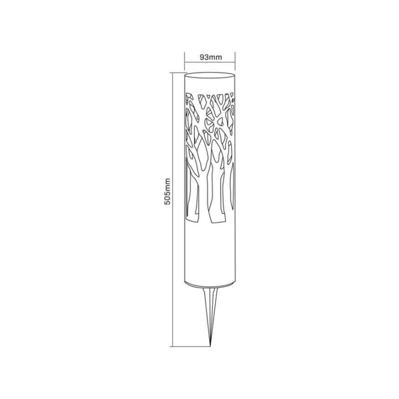 Уличный светильник на солнечной батарее Goldlux 330260 Albero LED 3000K IP44 черный