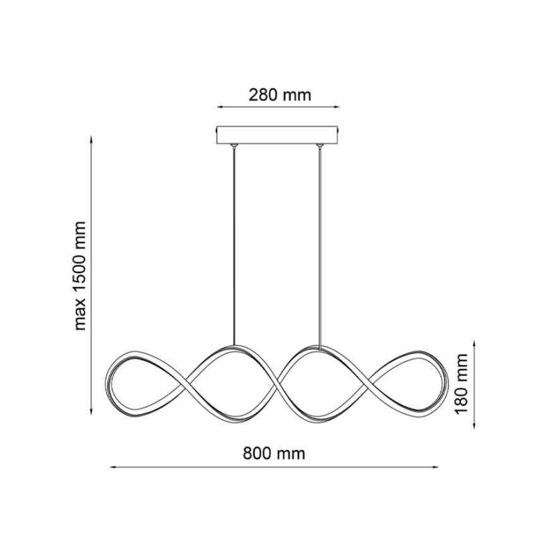 Подвесной светильник, люстра Goldlux 331052 Infinito Led 1x34W 4000K 5300Lm IP20 Черный