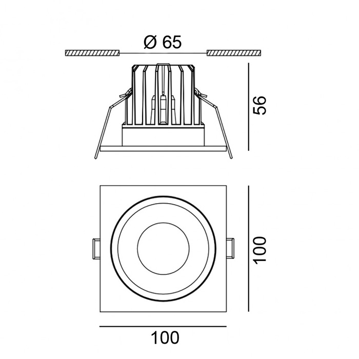 Точковий світильник LTX 01.6480F1.10.940.BK Rio F1, 9 Вт, 924 лм, 4000K