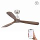 Потолочный вентилятор Faro 33370DCWW Lantau L DC 1320 Nickel Matt 3 Blades Walnut Wiz