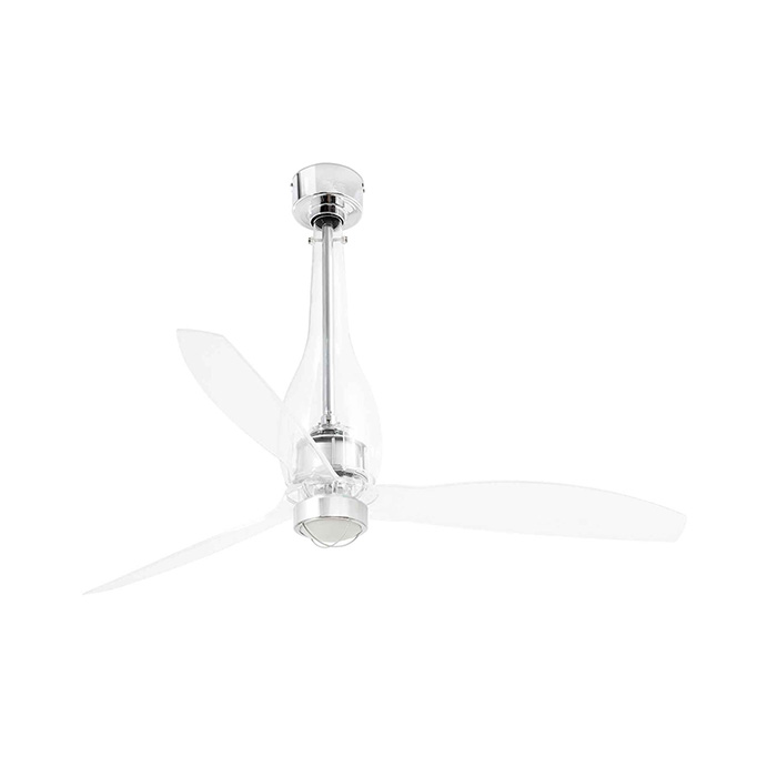 Люстра-вентилятор Faro 33381-9 ETERFAN M LED Transparent FAN LED with DC motor, 16 Вт, 709 лм, 3000K