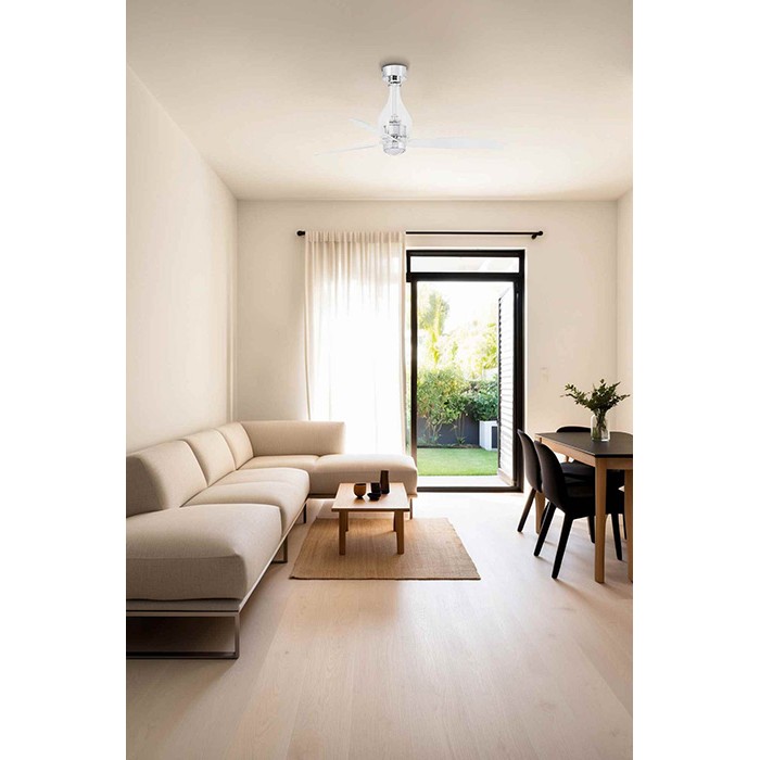 Люстра-вентилятор Faro 33382-9 MINI ETERFAN M LED Transparent FAN LED with Dc motor, 16 Вт, 709 лм, 3000K