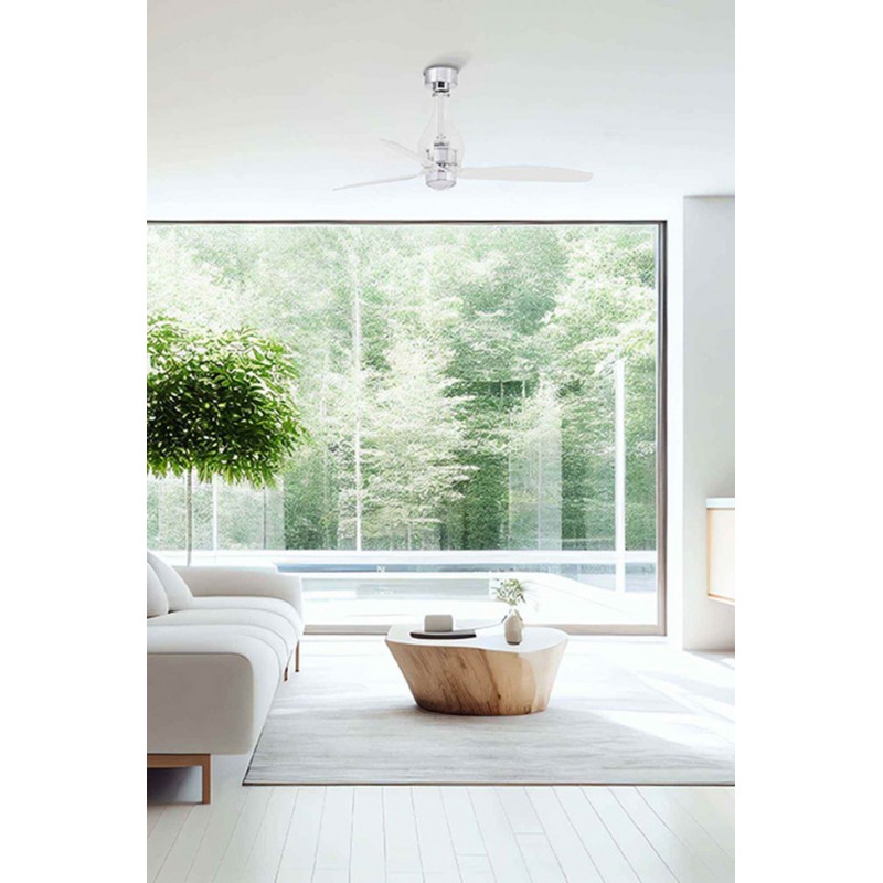 Люстра-вентилятор Faro 33382WW-9 Mini Eterfan 1280mm Glass Blades 17W 3000K Wiz