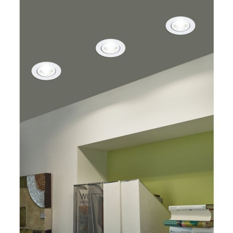 Точковий світильник Eglo 33391 SALICETO recessed light (набор из 3 шт), 6 Вт, 450 лм, 4000К