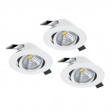 Точковий світильник Eglo 33391 SALICETO recessed light (набор из 3 шт), 6 Вт, 450 лм, 4000К