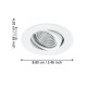 Точковий світильник Eglo 33391 SALICETO recessed light (набор из 3 шт), 6 Вт, 450 лм, 4000К