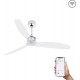 Потолочный вентилятор Faro 33394WW Just Fan M 1280mm Chrome 3 Blades Transparent Wiz