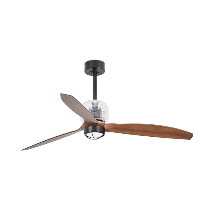 Люстра-вентилятор Faro 33395D-10 DECO FAN M LED Black/wood FAN LED with DC motor, 16 Вт, 709 лм, 3000K