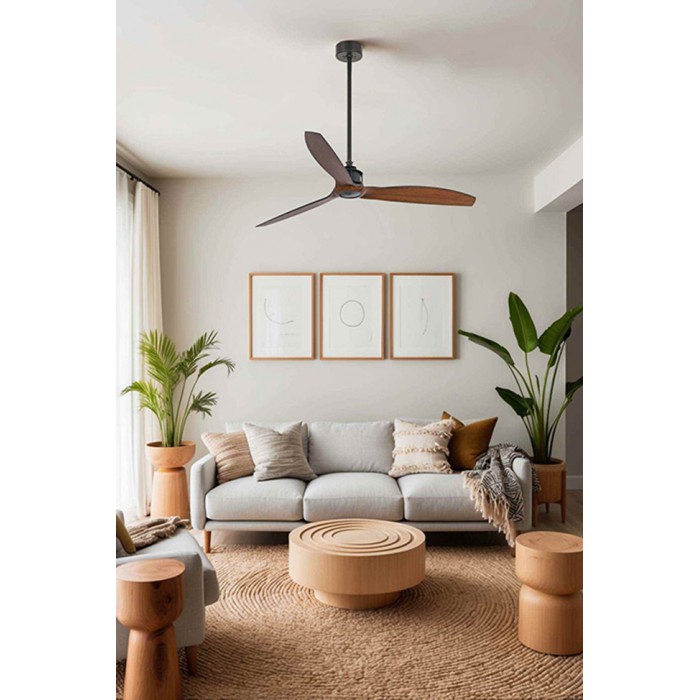 Потолочный вентилятор Faro 33395 JUST FAN M Black/wood fan with DC motor Потолочный вентилятор Faro 33395 JUST FAN M Black/wood fan with DC motor