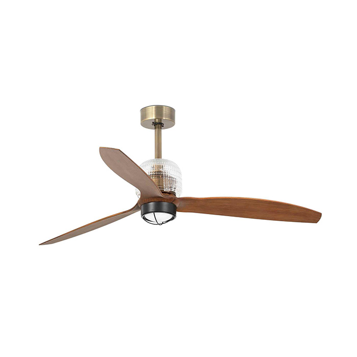 Люстра-вентилятор Faro 33398D-10 DECO FAN M LED Gold/wood FAN LED with DC motor, 16 Вт, 709 лм, 3000K