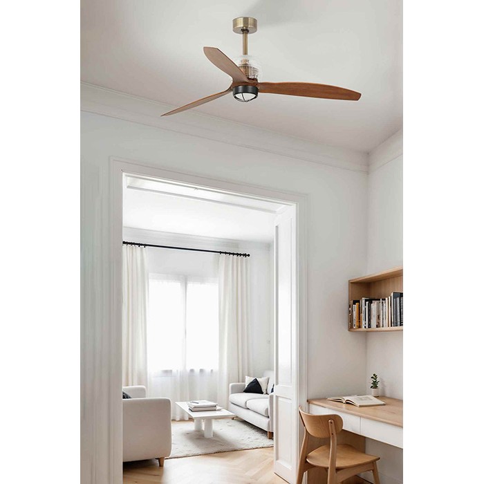 Люстра-вентилятор Faro 33398D-10 DECO FAN M LED Gold/wood FAN LED with DC motor, 16 Вт, 709 лм, 3000K Люстра-вентилятор Faro 33398D-10 DECO FAN M LED Gold/wood FAN LED with DC motor, 16 Вт, 709 лм, 3000K