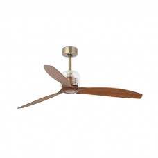 Потолочный вентилятор Faro 33398D DECO FAN M Gold/wood FAN LED with DC motor