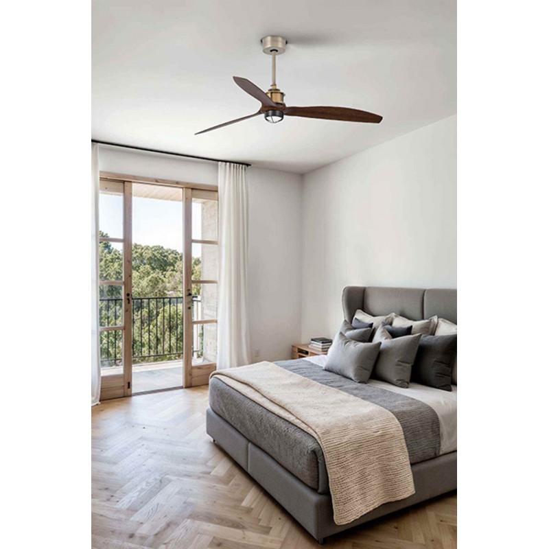 Люстра-вентилятор Faro 33398WW-10 Just Fan M 1280mm Gold Old 3 Blades 17W 3000K Wiz