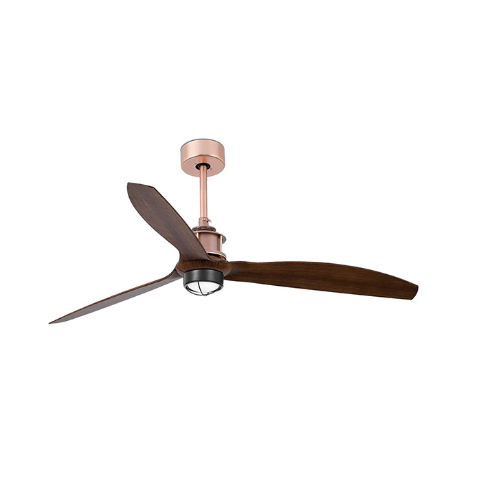 Люстра-вентилятор Faro 33399-10 JUST FAN LED Copper/wood FAN LED with DC motor, 16 Вт, 709 лм, 3000K