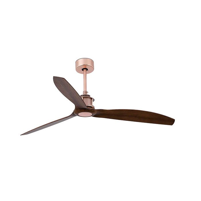 Потолочный вентилятор Faro 33399 JUST FAN M Copper/wood fan with DC motor