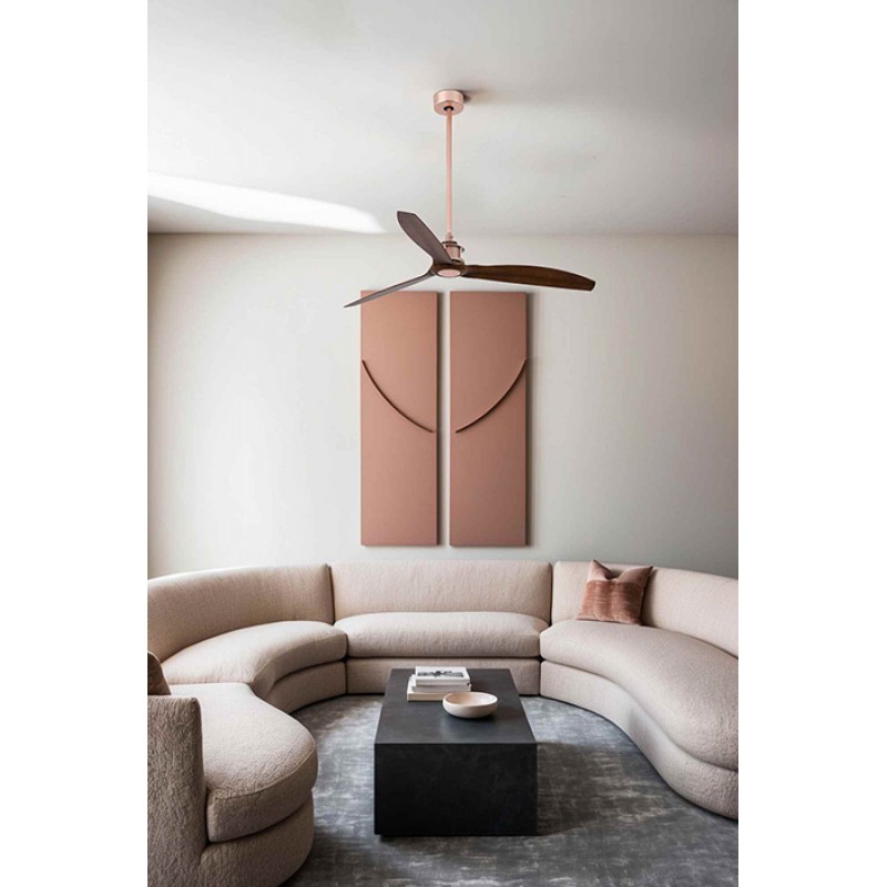 Потолочный вентилятор Faro 33399 JUST FAN M Copper/wood fan with DC motor