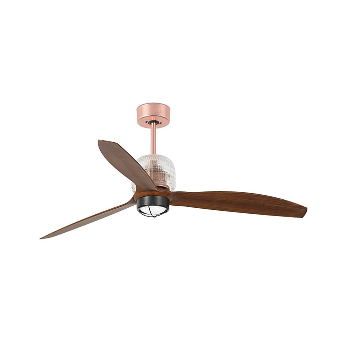 Люстра-вентилятор Faro 33399D-10 DECO FAN M LED Copper/wood FAN LED with DC motor, 16 Вт, 709 лм, 3000K
