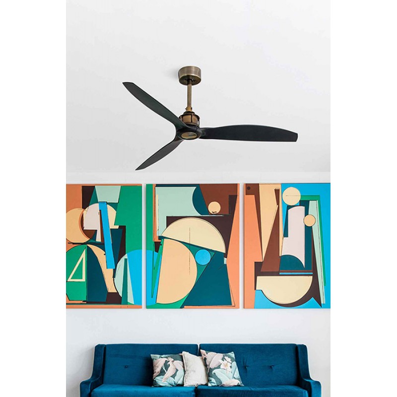 Потолочный вентилятор Faro 33417 JUST FAN M Old gold/black fan