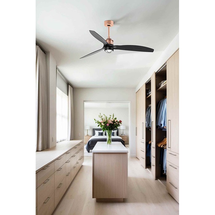 Люстра-вентилятор Faro 33418-10 JUST FAN M LED Copper/black fan, 16 Вт, 709 лм, 3000K Люстра-вентилятор Faro 33418-10 JUST FAN M LED Copper/black fan, 16 Вт, 709 лм, 3000K