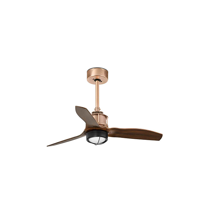 Люстра-вентилятор Faro 33423WW-10 Just Fan S 810mm Copper Blades Wood 17W 3000K Wiz