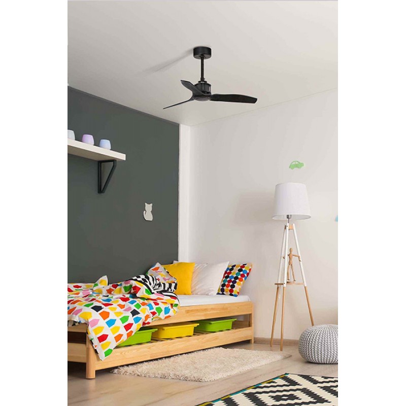Потолочный вентилятор Faro 33424WW Just Fan S 810mm Black Blades Black Wiz