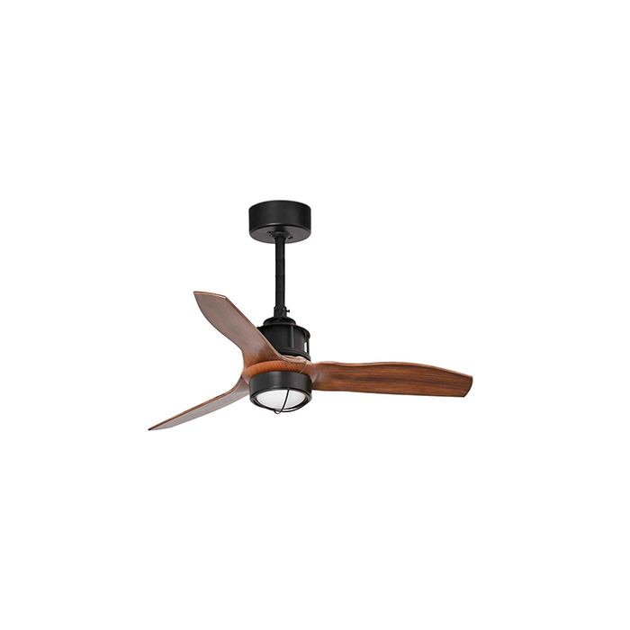 Люстра-вентилятор Faro 33425WW-10 Just Fan S 810mm Black Blades Wood 17W 3000K Wiz