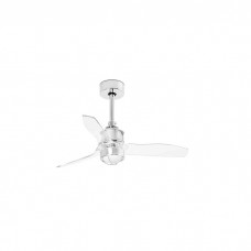 Люстра-вентилятор Faro 33426WW-9 Just Fan S 810mm Chrome Blades Trans 17W 3000K Wi