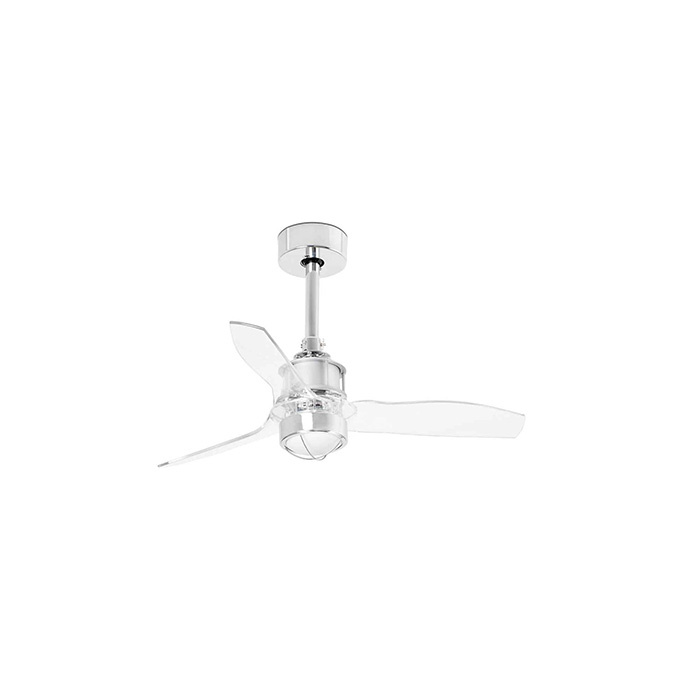 Люстра-вентилятор Faro 33426-9 JUST FAN XS LED Chrome/transparent fan 81cm, 16 Вт, 709 лм, 3000K