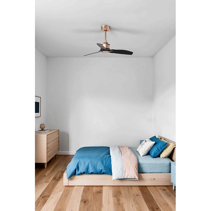 Потолочный вентилятор Faro 33427WW Just Fan S 810mm Copper 3 Blades Black Wiz Потолочный вентилятор Faro 33427WW Just Fan S 810mm Copper 3 Blades Black Wiz